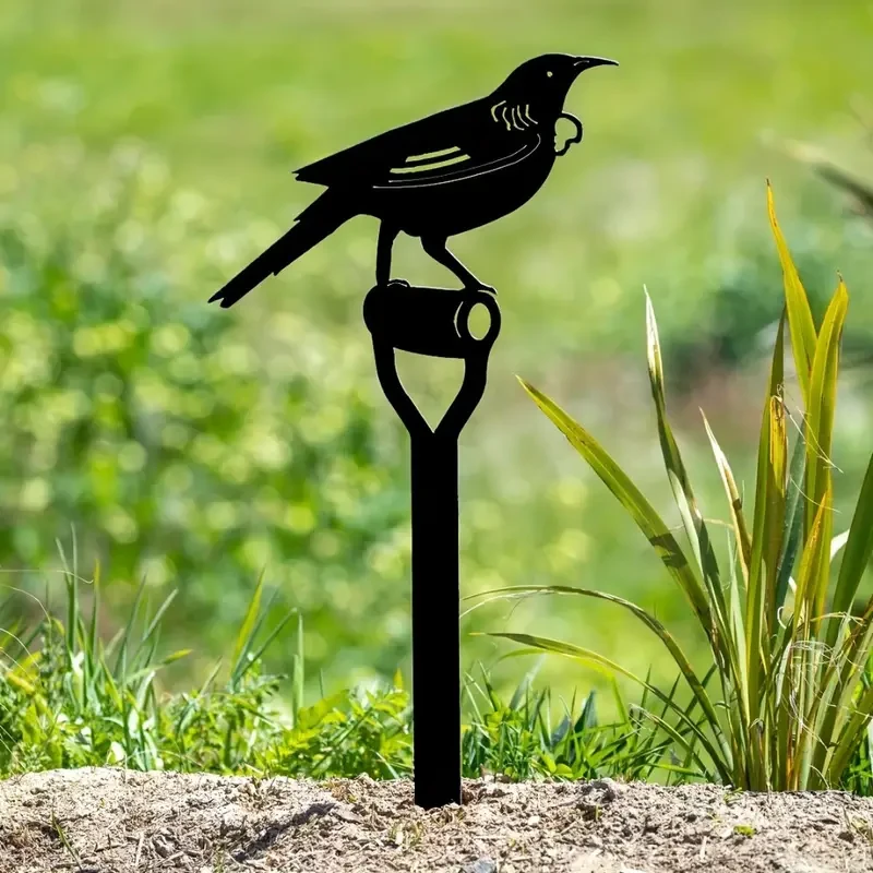 Charming 3pcs Bird Family Metal Garden Stakes  Outdoor Patio & Lawn Decor