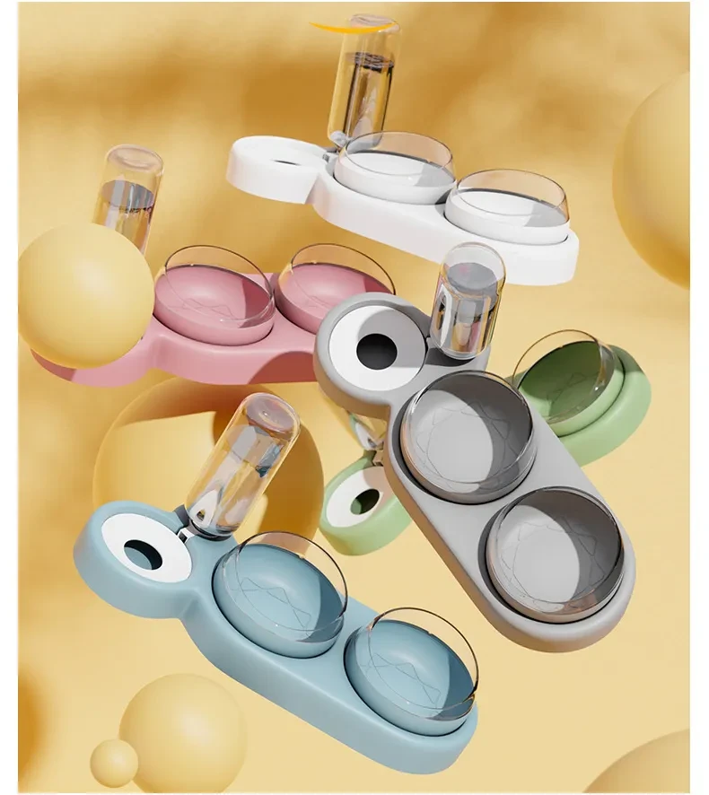 Pet Automatic Feeder With Water Fountain