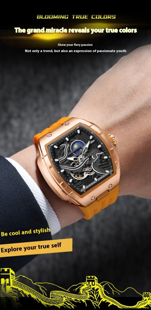 Men's Hollow Automatic Watch Luminous Waterproof Mechanical Watch