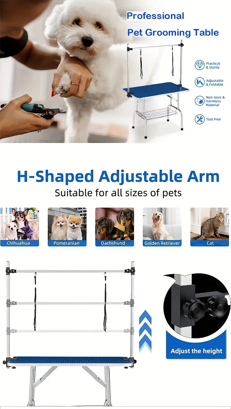 1pc Portable Folding Pet Grooming Table