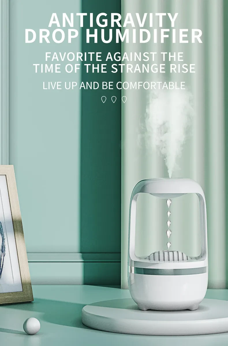 Anti Gravity Humidifier Water Drop Backflow