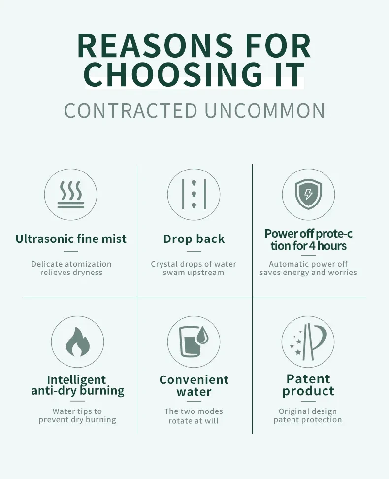 Anti Gravity Humidifier Water Drop Backflow