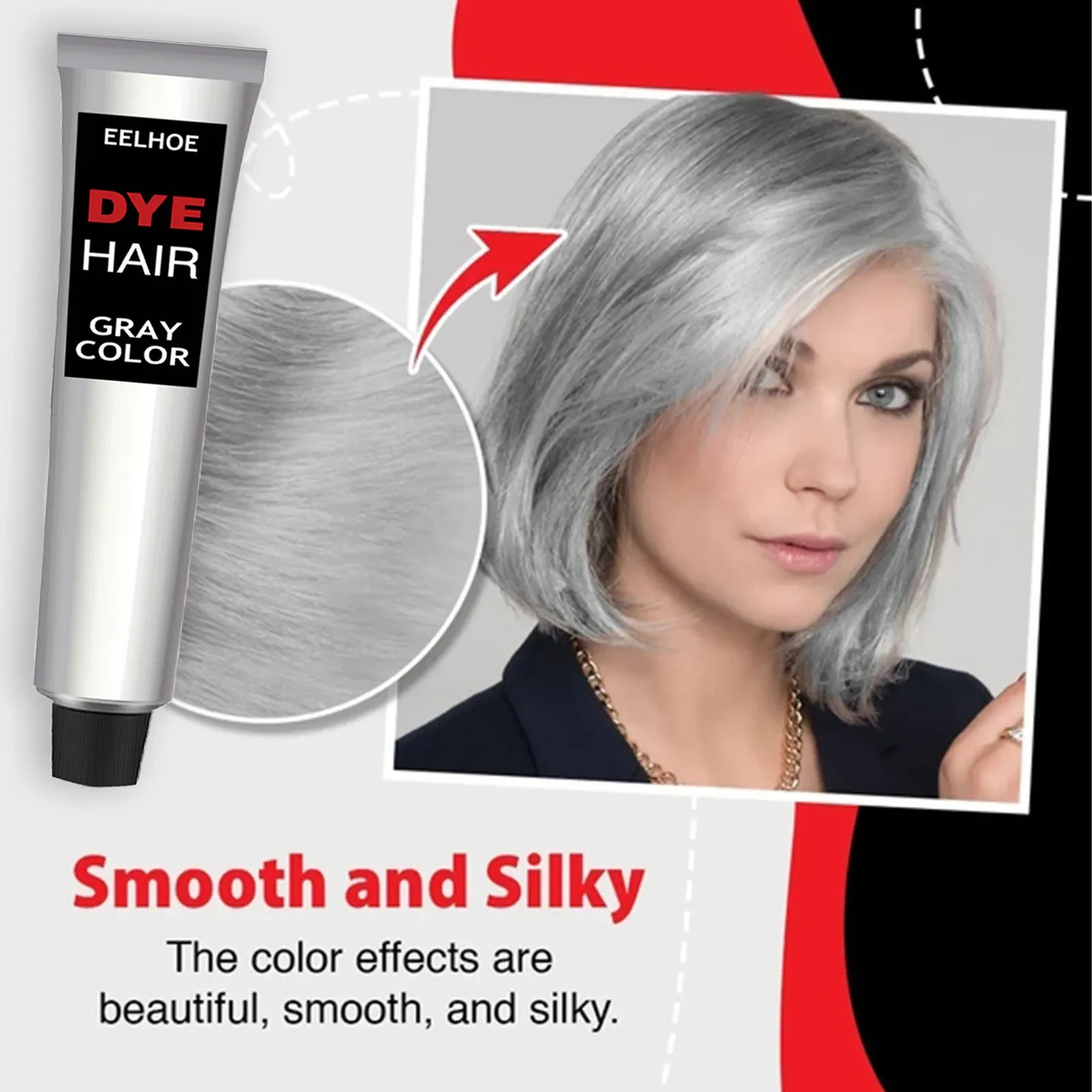 Long-lasting Mild Gray Hair Hair Colour