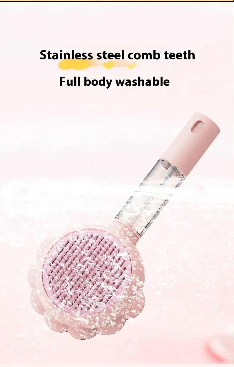 Cleaning Dog Brush Comb With Spray