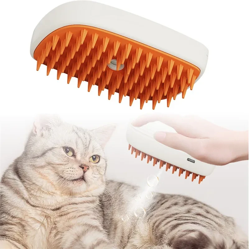 Pets Steam Brush Spray Massage Comb