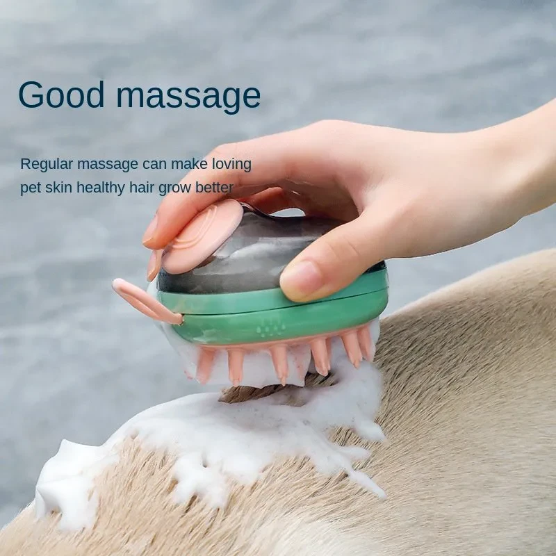 Bathing Dispensing Grooming Brush For Pets