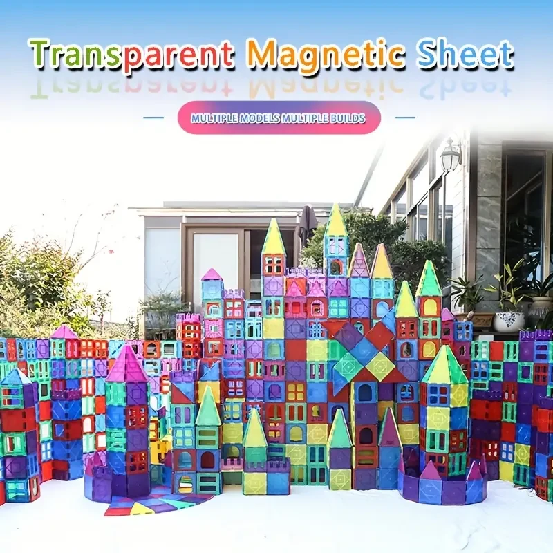 KIDNOAM 102pcs Magnetic Building Blocks  Vehicle-Themed Construction Toys