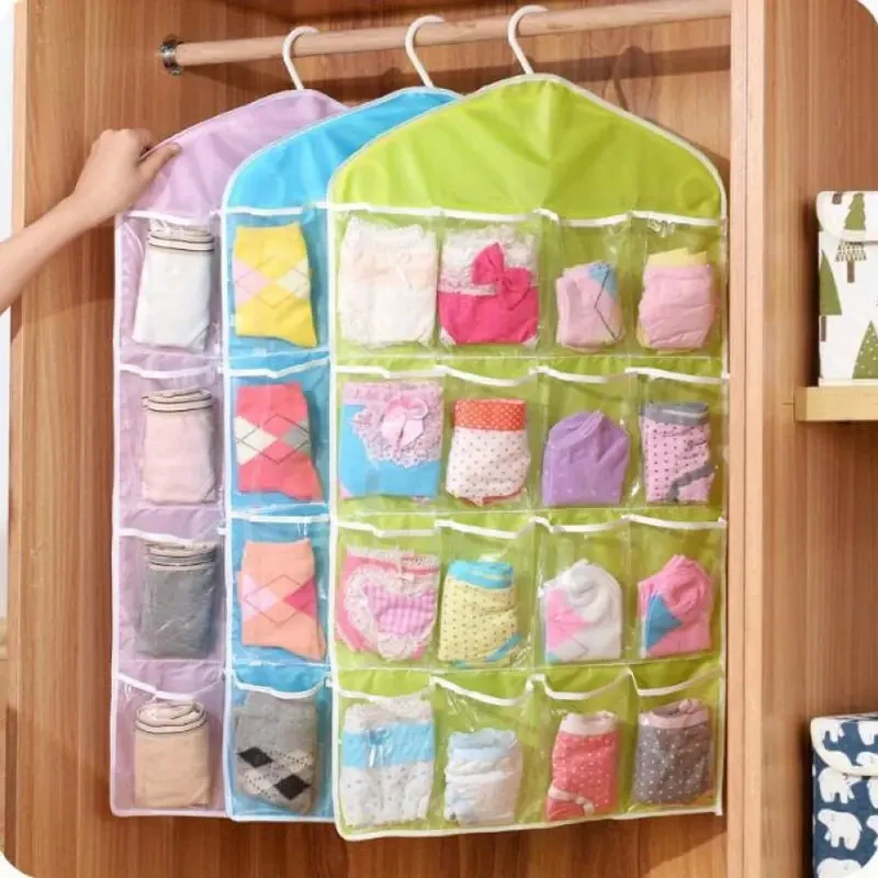 16-Pocket Hanging Bag Storage Organizer  Space-Saving Solution