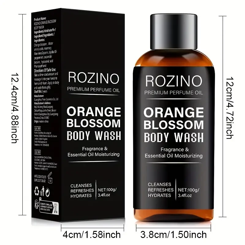 100g Orange Blossom Mens Body Wash Moisturizing & Exfoliating