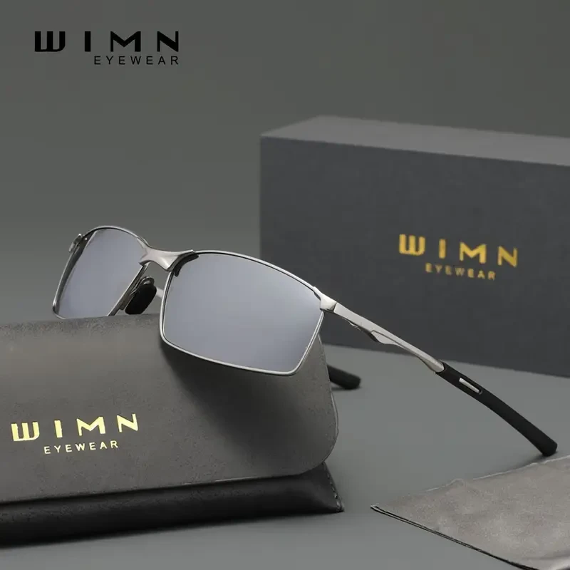 WIMNs Premium Polarized Rectangle Metal Glasses - Stylish & Durable Unisex Shades for All Occasions - Anti-glare, High-Definition Vision - Ideal for Driving, Sports, Vacation, Fishing & Photos - A Perfect Gift Choice