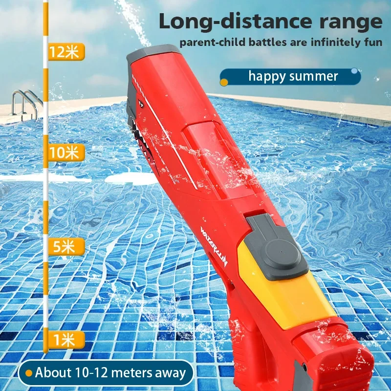 Automatic Electric Water Gun Toys Shark High Pressure Outdoor Summer Beach Toy Kids Adult Water Fight Pool Party Water Toy