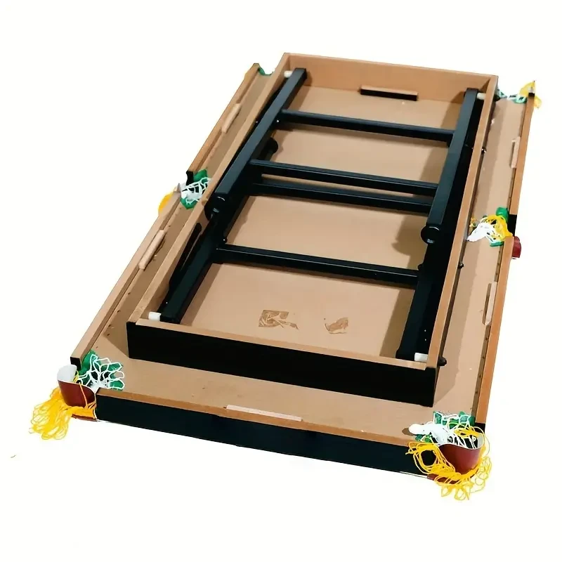 Adjustable Height Mini Pool Table Set Folding Billiards Table with Iron Frame