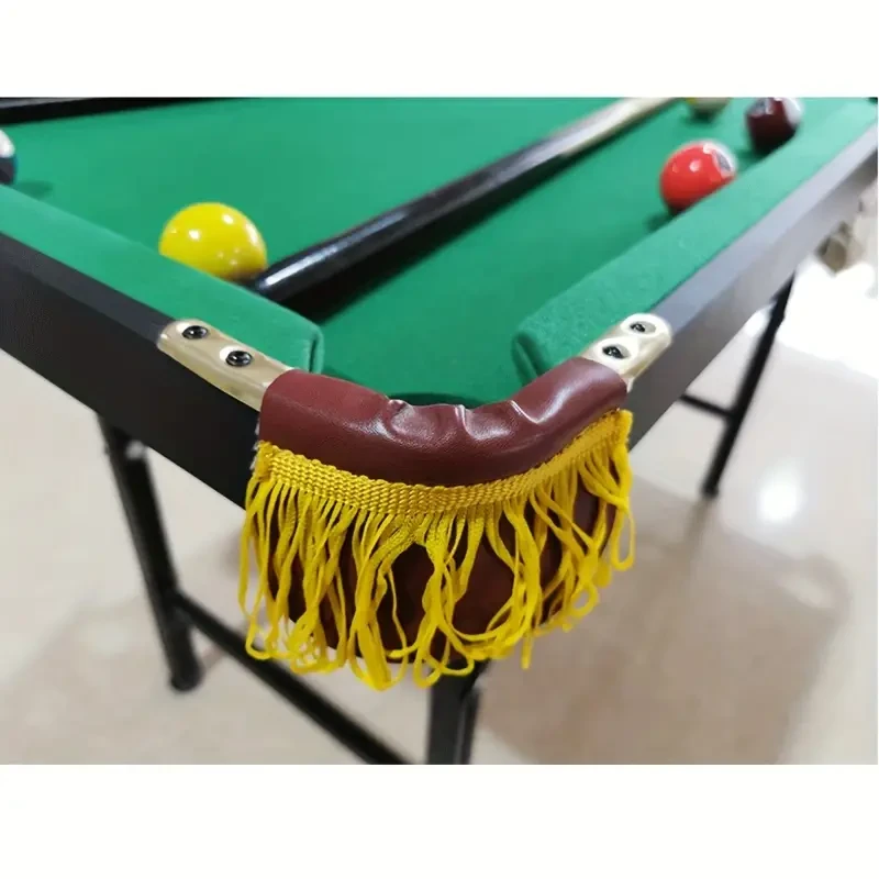 Adjustable Height Mini Pool Table Set  Folding Billiards Table with Iron Frame