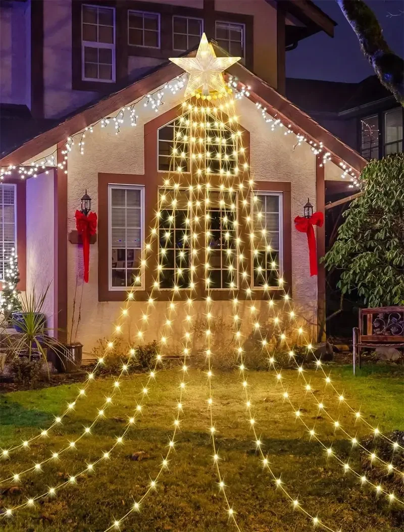 1 Pack Christmas LED Star Fairy String Lights, Christmas Decorations, Extendable For Indoor, Outdoor, Christmas Tree, Garden Decorationhts For Wedding Bedroom Classroom Patio Garden