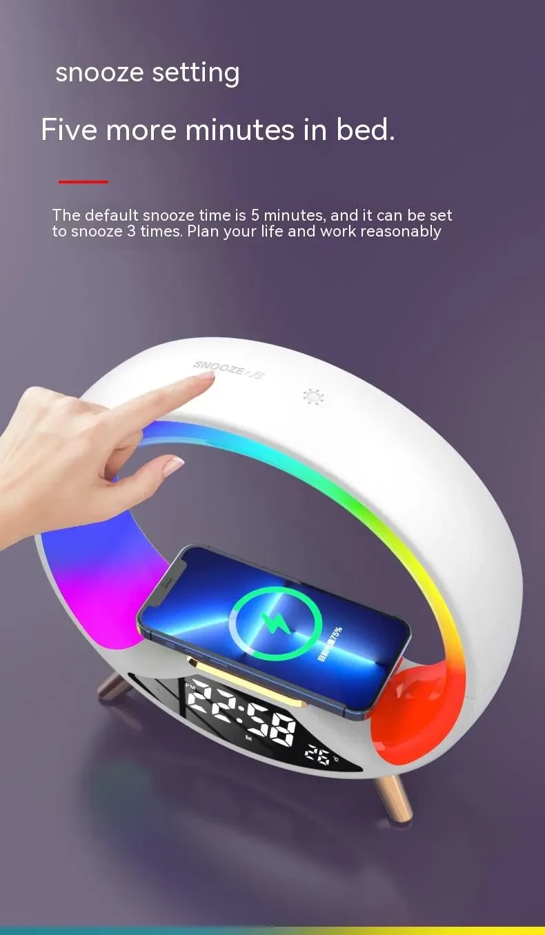 O Light Three In One Wireless Charging Multifunctional Bluetooth Speaker Night Light