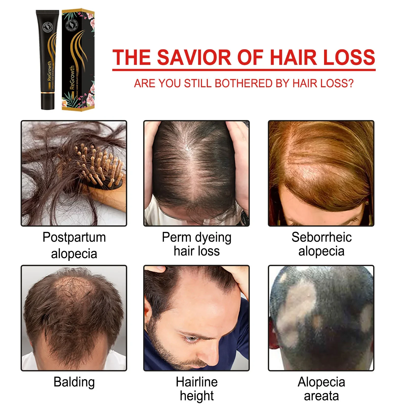 Regrowth Organic Hair Serum Roller