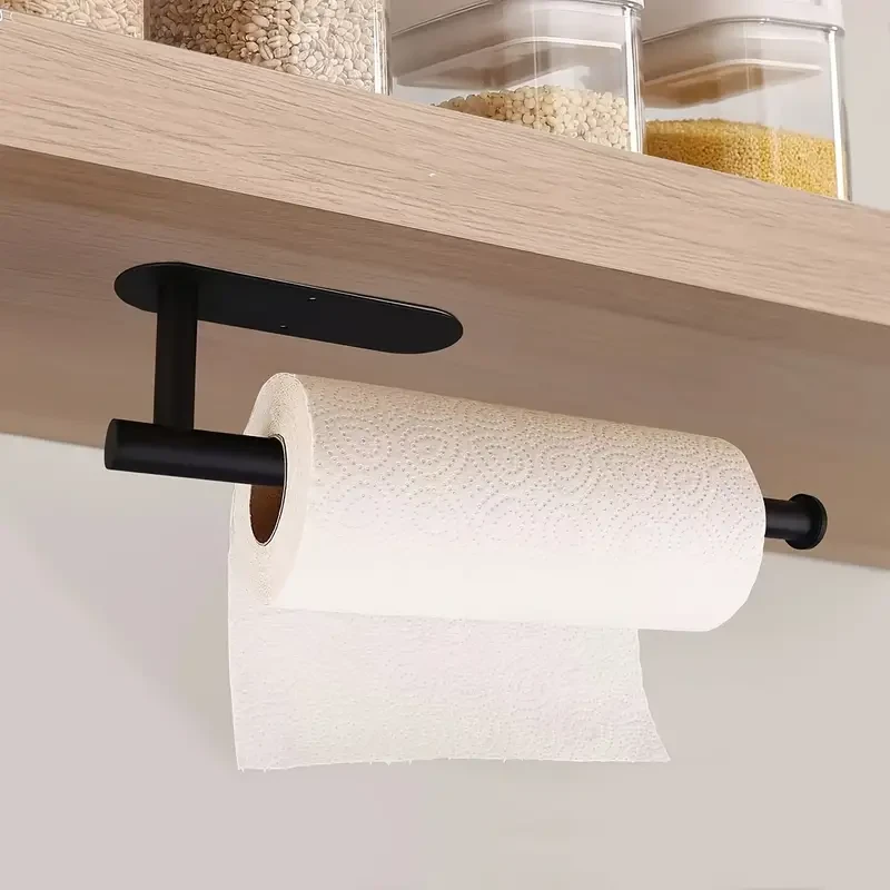 Paper Towel Holder, Creative Punching-free Paper Towel Rack, Household Wall-mounted Paper Storage Organizer