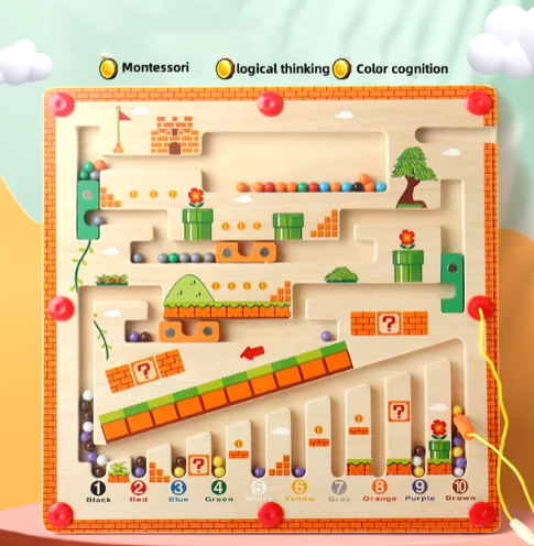 Wooden Magnetic Color Number