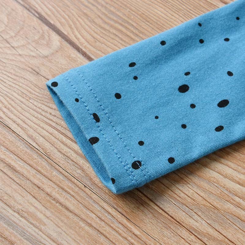 Kids' Long Sleeve Polka Dot Hooded Set