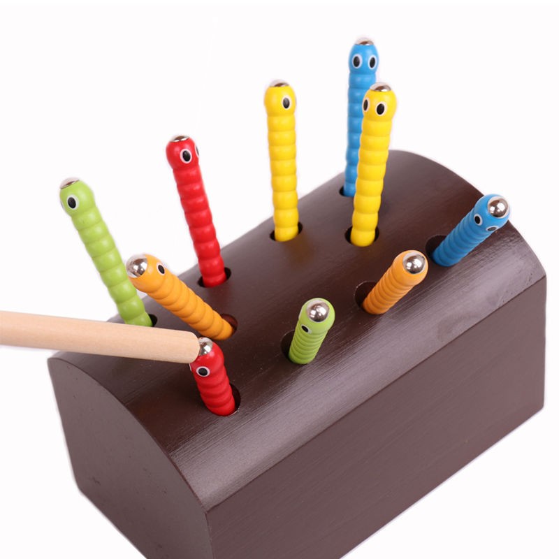 Digital Fishing Toy Wooden Magnetic