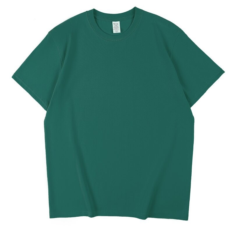 Loose Shoulder Pure Color Cotton T-shirt