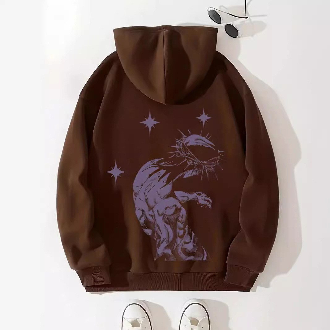 Women's Brushed Cross Print Hoodie