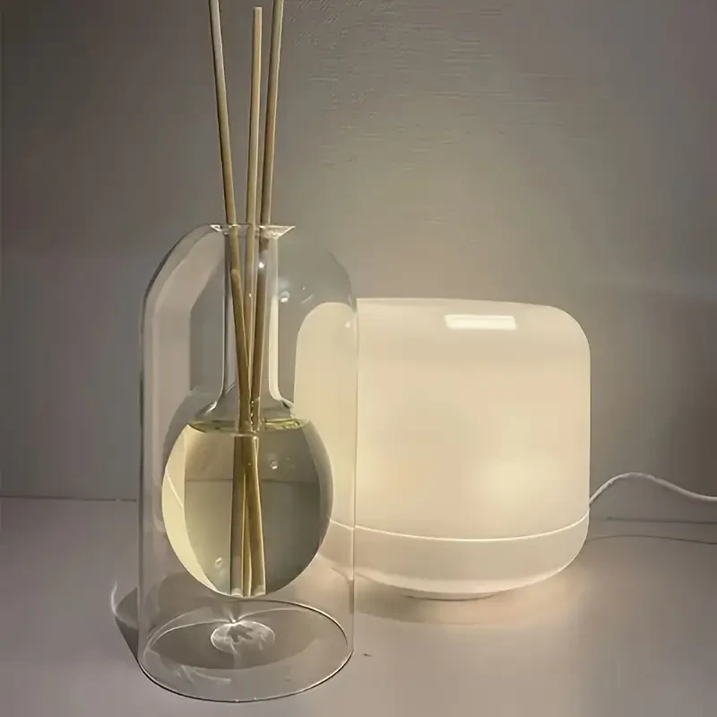 Elegant Glass Aroma Diffuser Vase for Reed Sticks, Art Deco Style Home Fragrance Decor