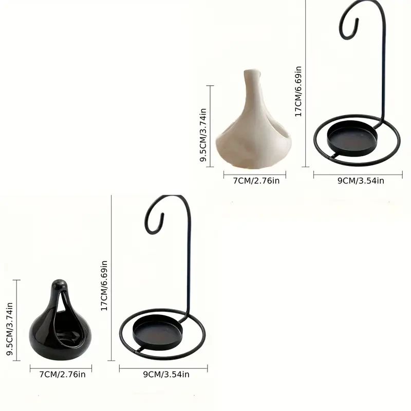 Hanging Incense Burner Stand, Black/White, Creative Aromatherapy Lamp, Essential Oil Diffuser