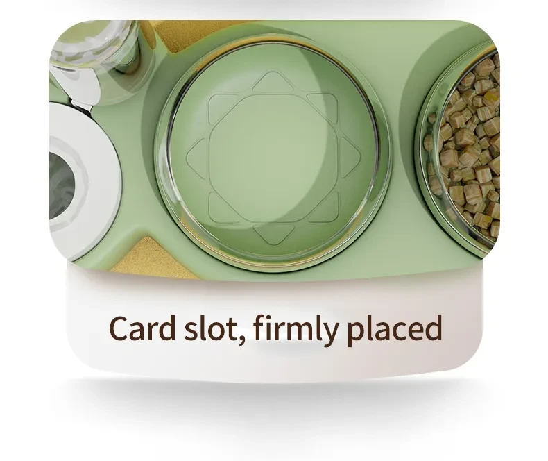 Pet Food Bowl With Water Fountain