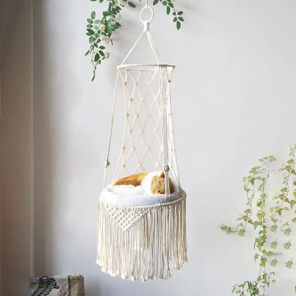 Macram Aesthetic Hanging Pet Bed