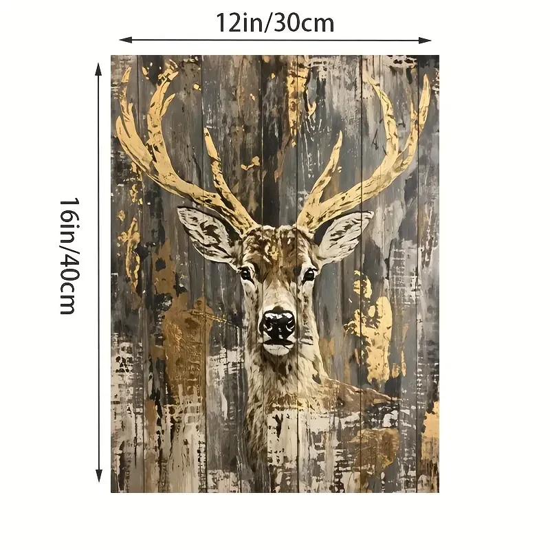 Abstract Deer Canvas Art Print Poster
