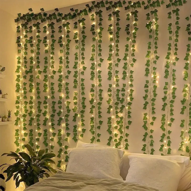 12 Pack Ivy Fairy Lights, Artificial Ivy, 100 LED Ivy Garland Fairy Lights.