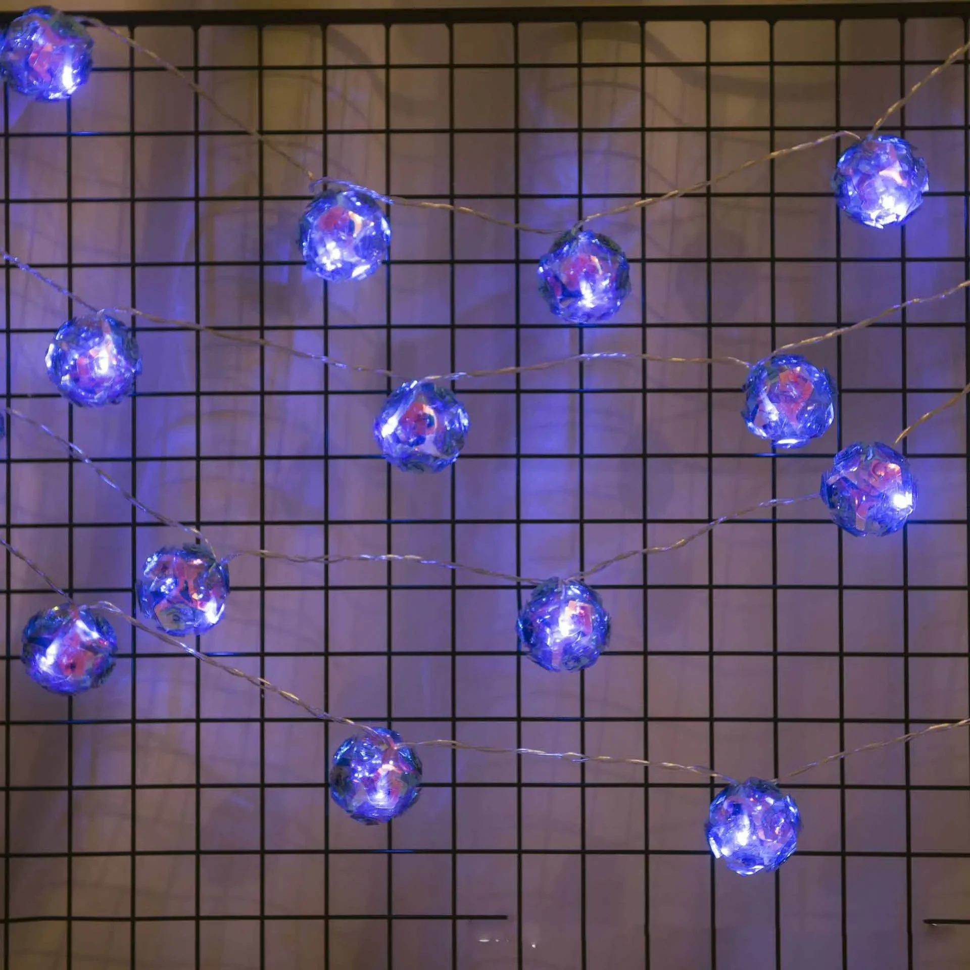 PVC Plastic Rose Flower Ball LED Light String