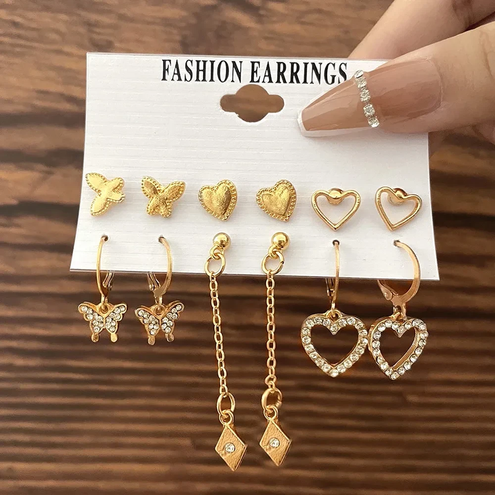 Creative Personality Pin Chain Earrings