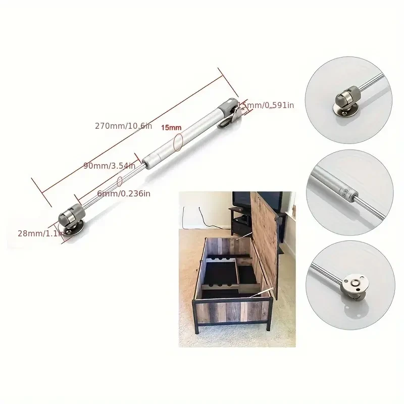 100N Gas Spring Strut For Car/ Mechanical Engineering/ Furniture, Modern Adjustable Soft