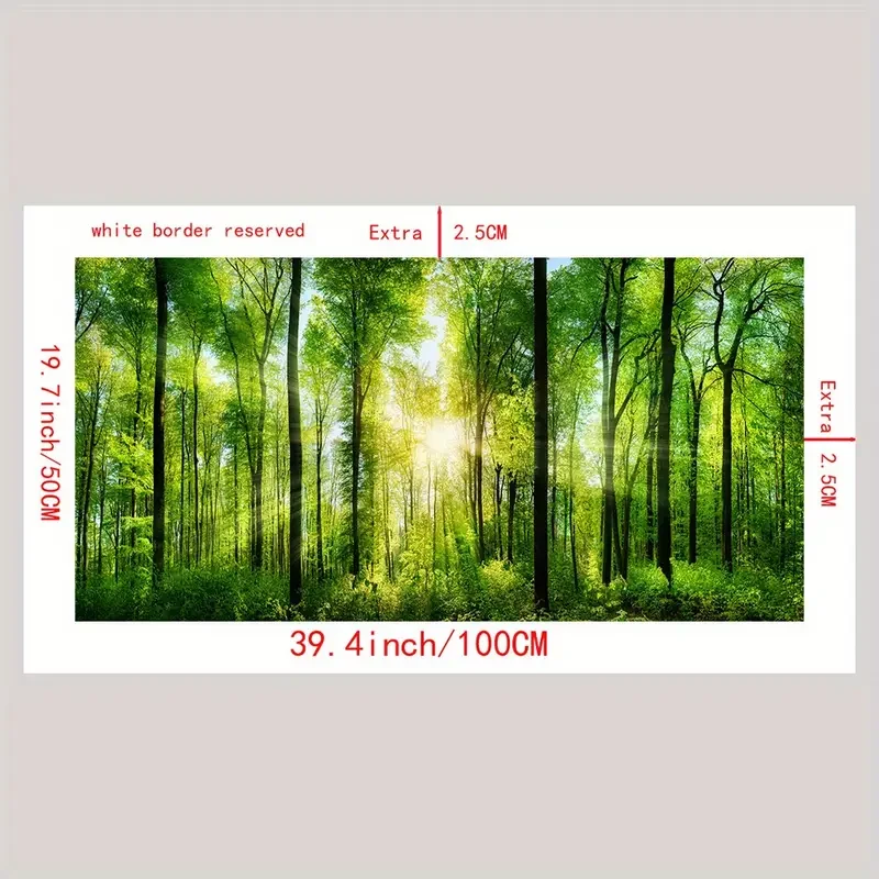 1PC Unframed Forest Wall Art Canvas Painting Modern Natural Landscape Posters