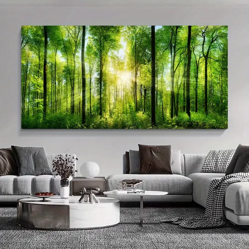 1PC Unframed Forest Wall Art Canvas Painting Modern Natural Landscape Posters