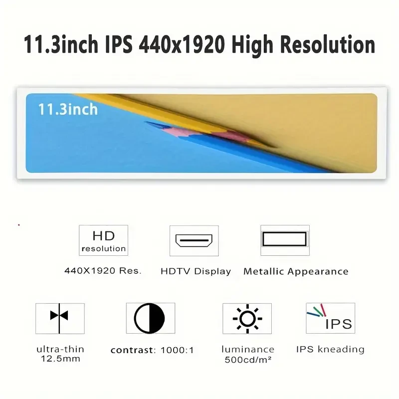 LESOWN 28.7cm Ultra-Wide Bar Monitor