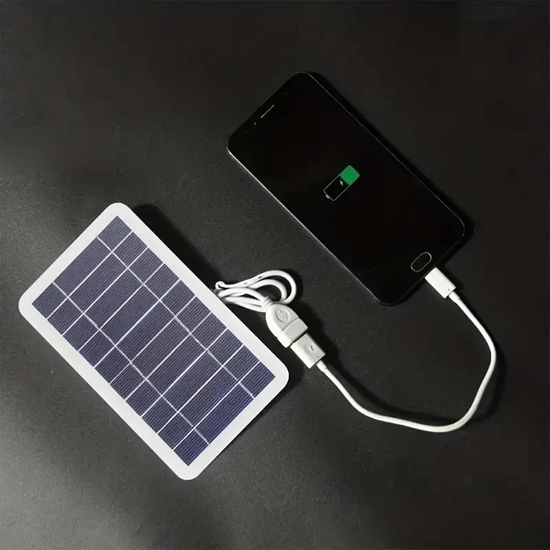 1pc Solar Portable Charging Panel Outdoor Waterproof Solar