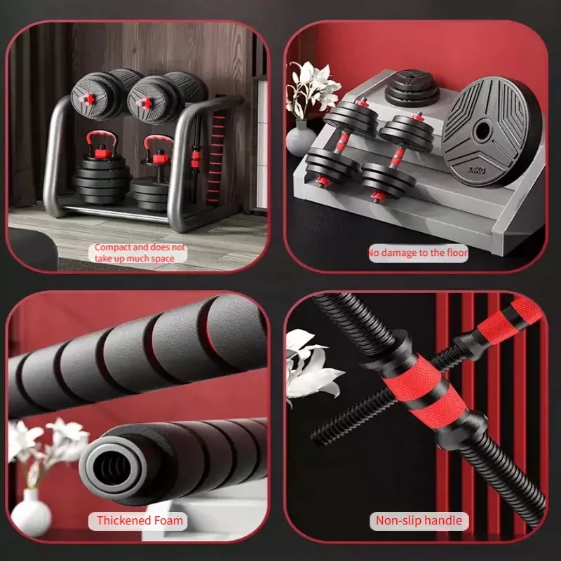 4-in-1 Adjustable Dumbbell Set (19.96KG)  Full Body Workout