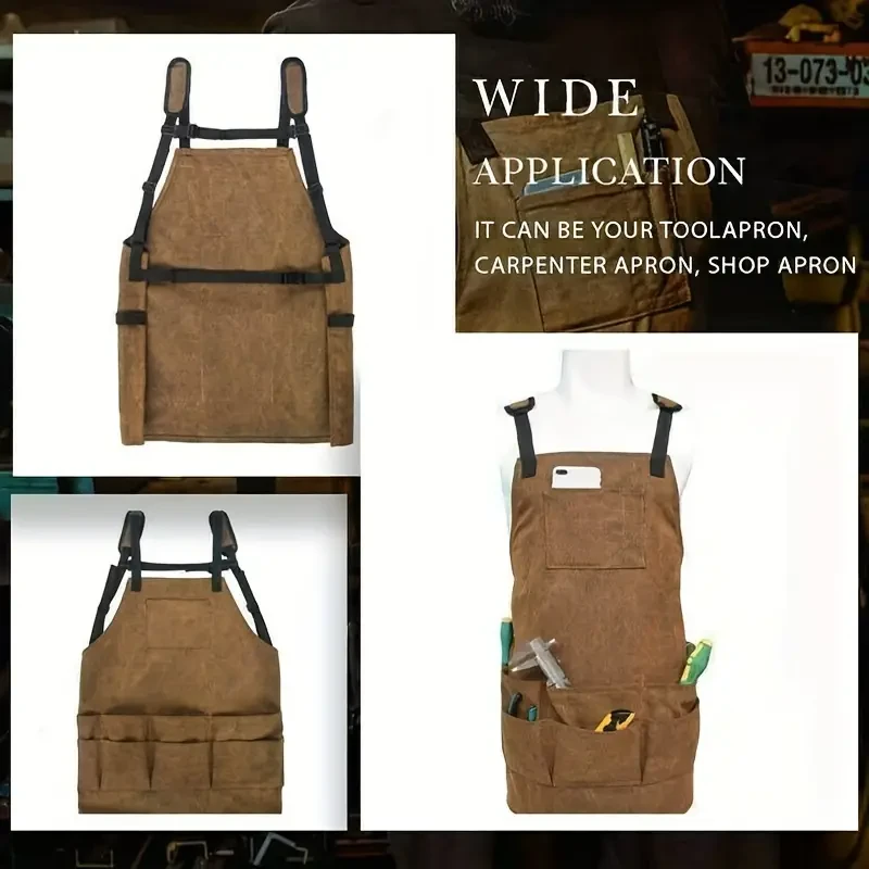 Work Apron Tool Pockets Storage