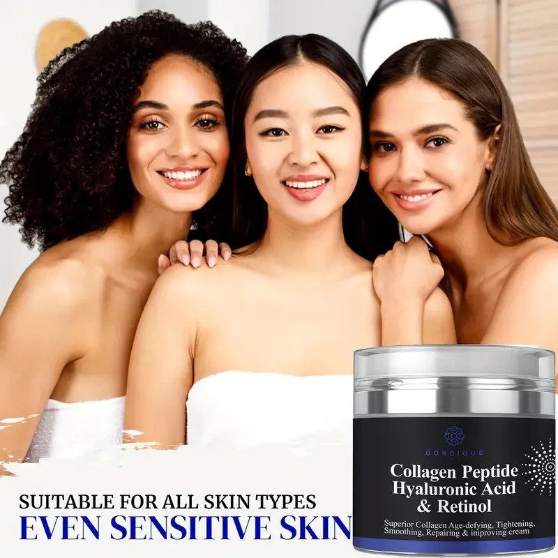 50ml Collagen Peptide Cream With Hyaluronic Acid And Retinol, Firming And Tightening Skin Care Face Moisturizer