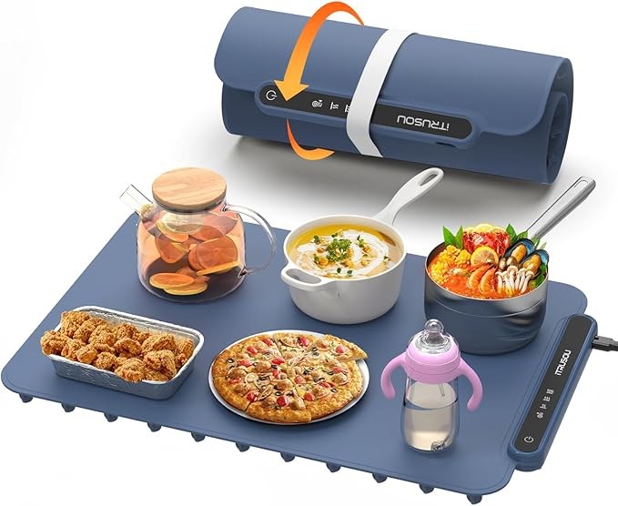 iTRUSOU Electric Food Warming Mat - 3-Setting Full-Surface Tray