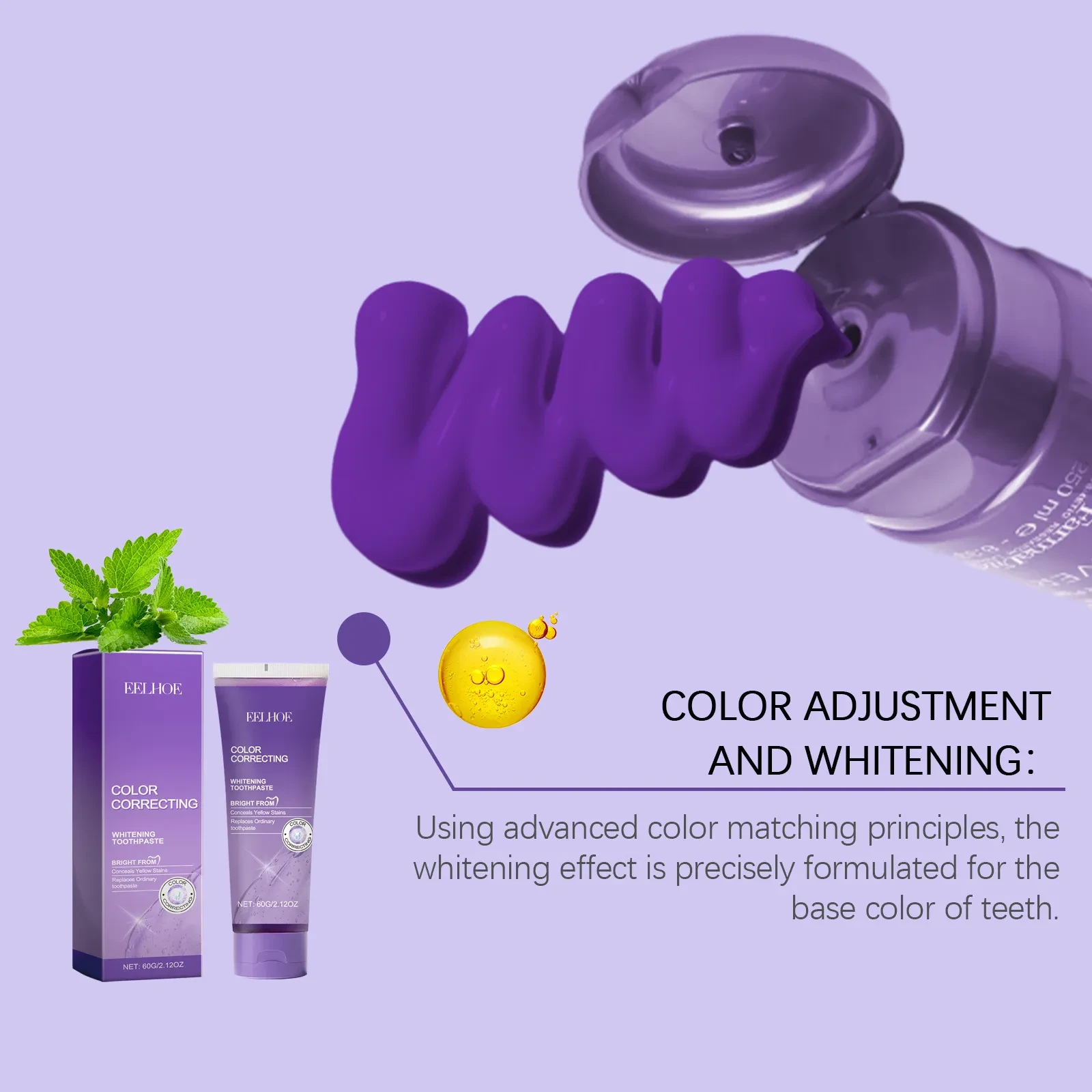 Purple Toothpaste Gentle Care Teeth