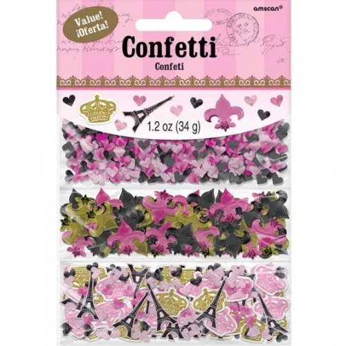 Day In Paris Confetti Value Pack 1.2oz / 34g Foil & Cardboard Pieces