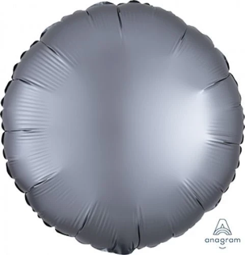 45cm Standard Balloon HX Satin Luxe Graphite Circle