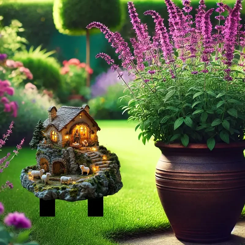 Classic Nativity Scene Acrylic Garden Sign 29.97cm x 22.35cm