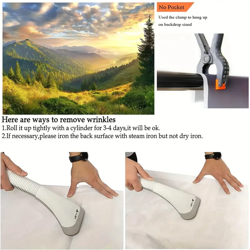 Polyester Mountain Scenery Backdrop - Universal Fit for All Occasions