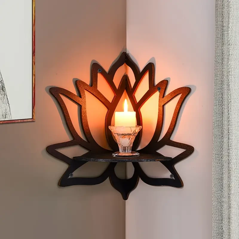1pc Chic Lotus-Shaped Floating Shelf
