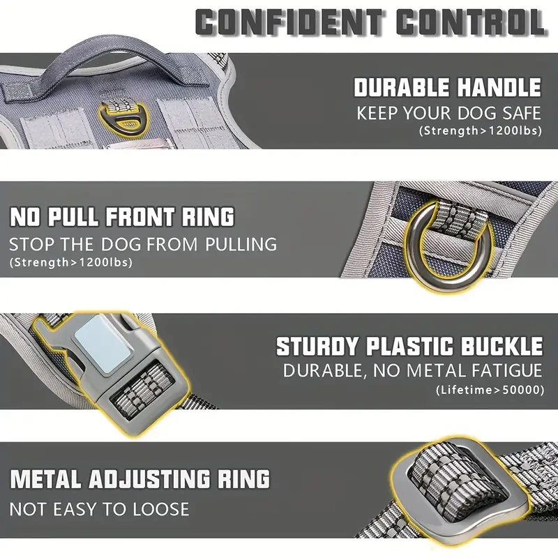 Dog Leash with Comfortable Padded Handle and Highly Reflective Threads for dogs